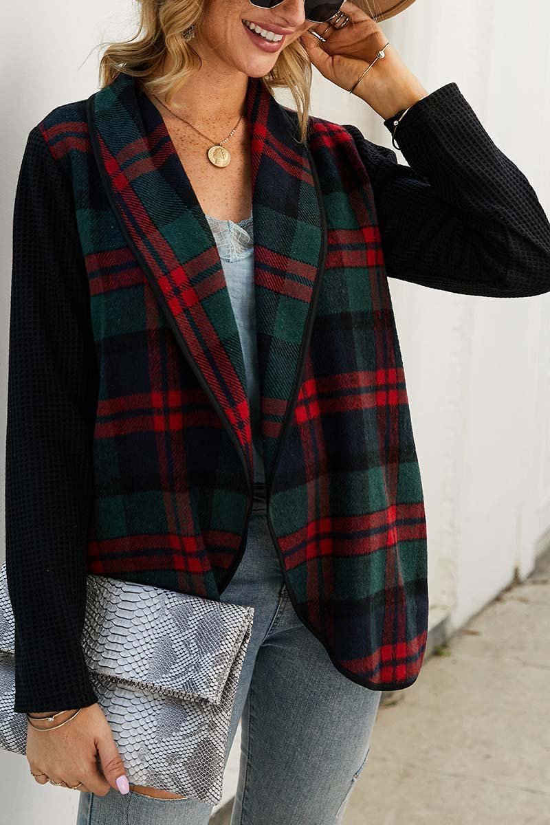 Ol Winter Street Style Plaid Coat