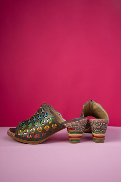 Soffia | Tracee Rainbow Open-toe Leather Sandal
