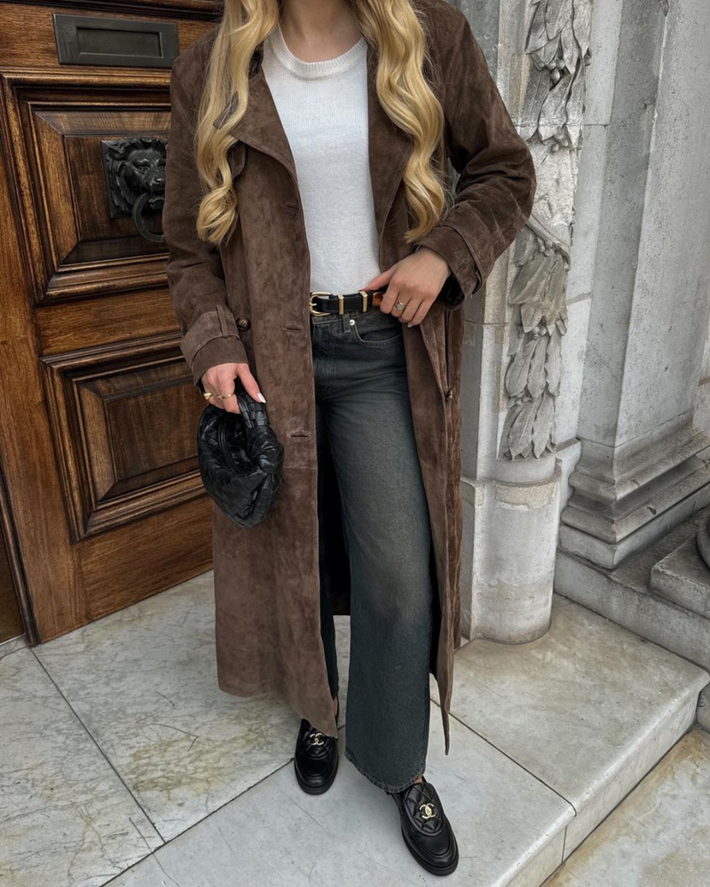 Orla | Suede Trench Coat