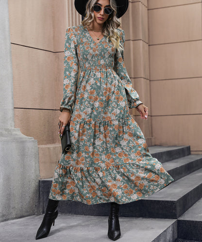 Cosmo Print Smock Midi Dress - Multi