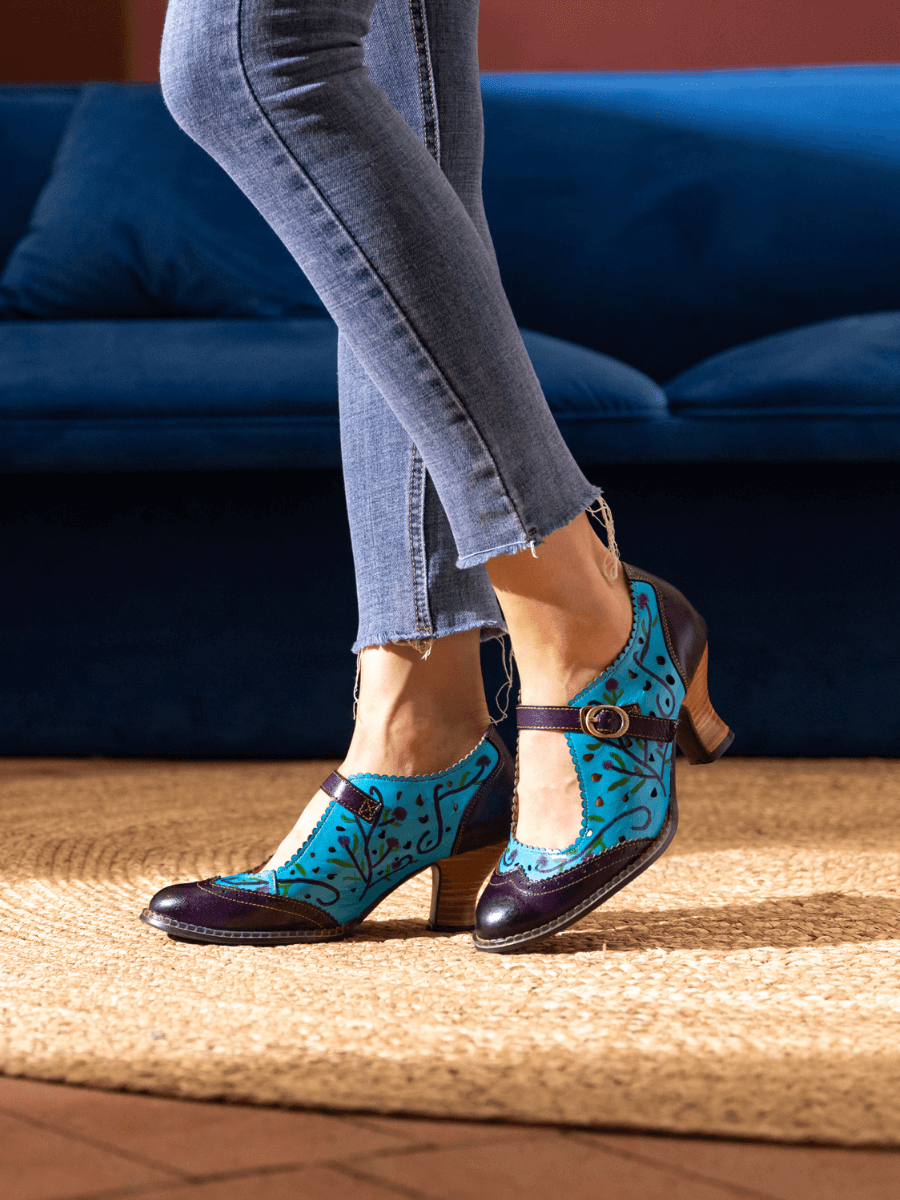 Soffia | Picking Petals Perforated Leather Pump