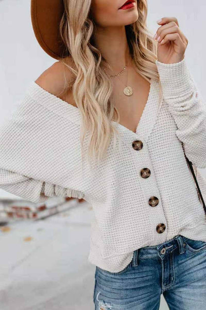 V-neck Bat Sleeve Bottoming Sweater