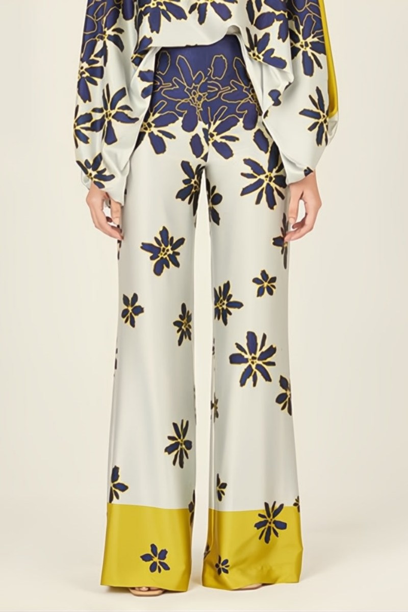 Abstract Waves Two-piece Set - Apricot