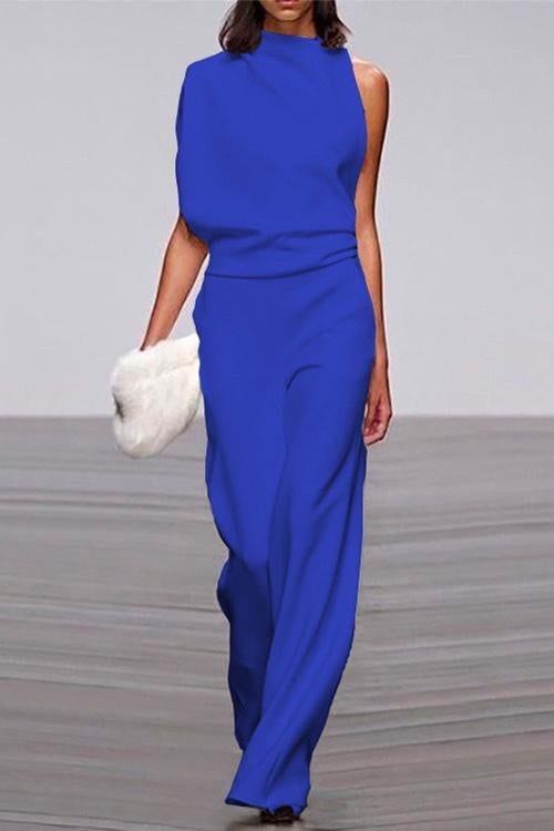 One Shoulder Wide Leg Jumpsuit