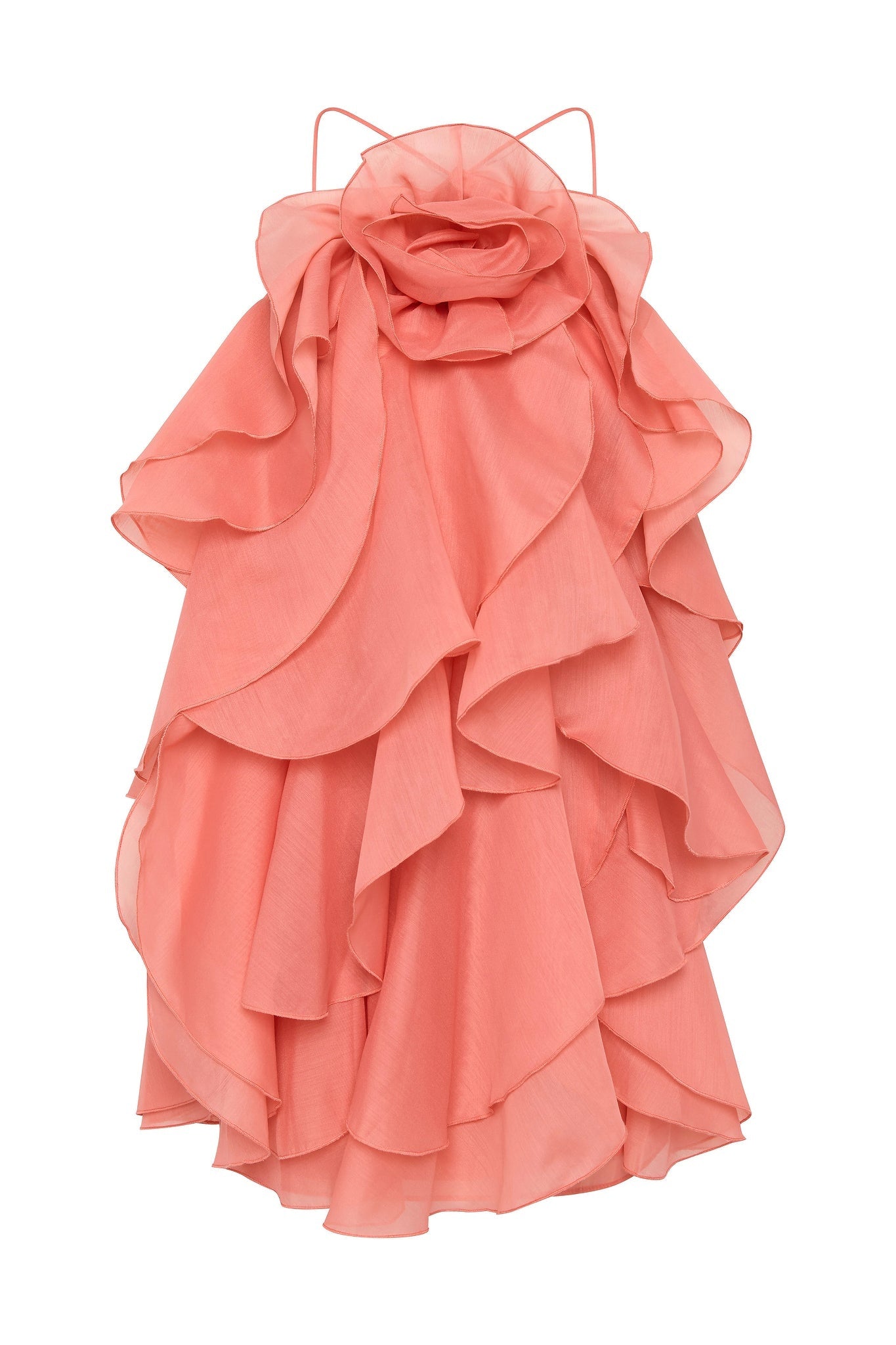 Sara Ruffle Chiffon Mini Dress