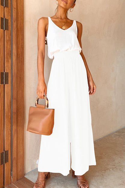 Elastic Waist Wide Leg Palazzo Pants