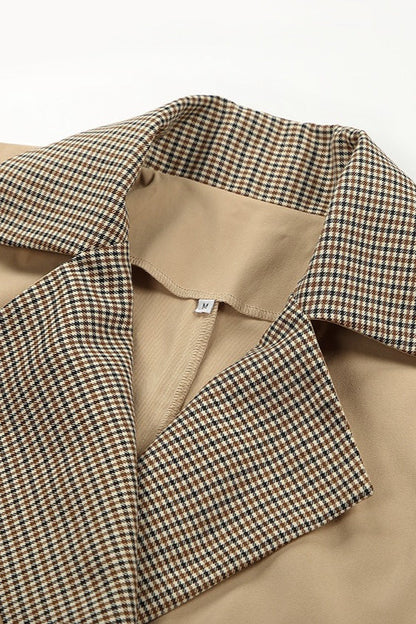 Paneled Double-breasted Trench Coat