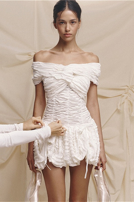 Off Shoulder Backless Bodycon Mini Dress