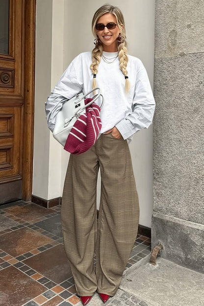 Plaid Loose Pants