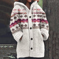 Vintage Icelandic Tribal Knitted Jacquard Warm Women's Sweater elevenforest