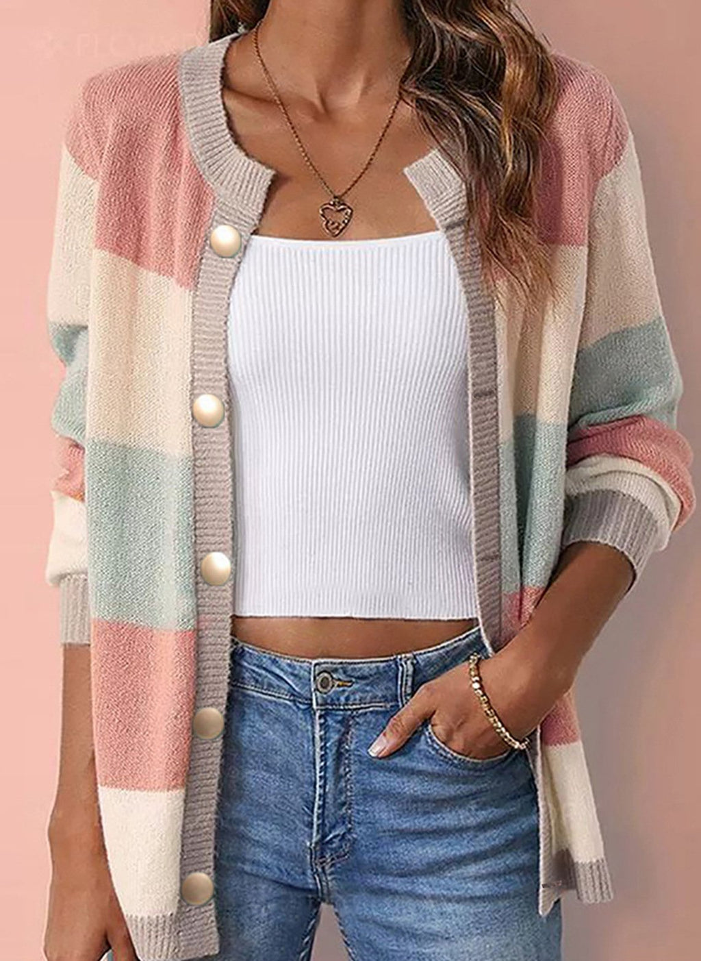Olga® | Sweater Colorblock Long sweater, stylish and comfortable