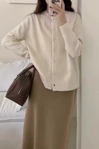 Lace Trimmed Knit Cardigan