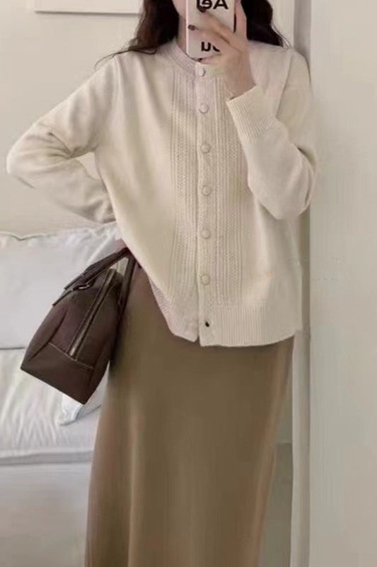 Lace Trimmed Knit Cardigan