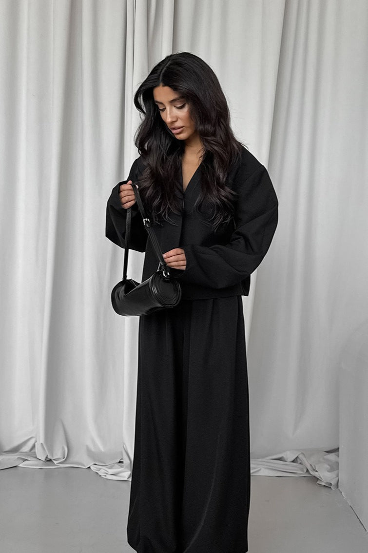 V-neck Cardigan Tapered Two Piece Set