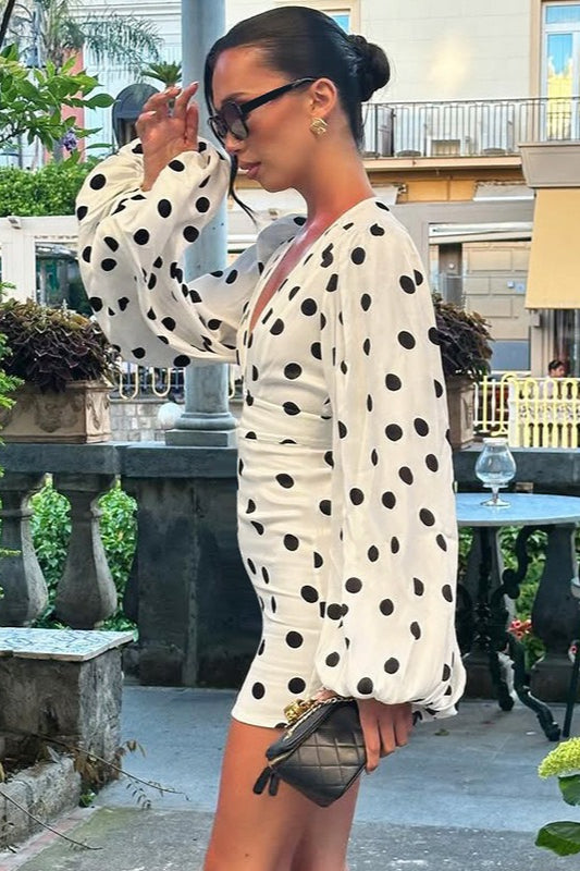 Polka Dot Bodycon Mini Dress