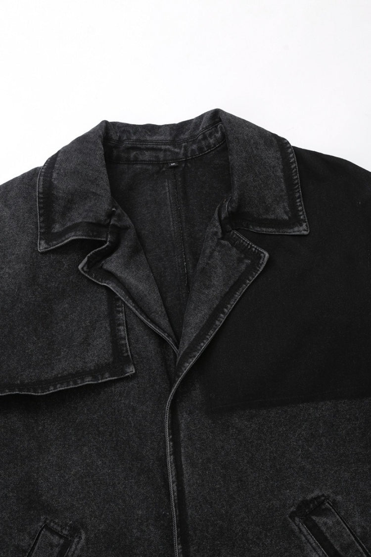 Dark Relaxed Denim Overcoat