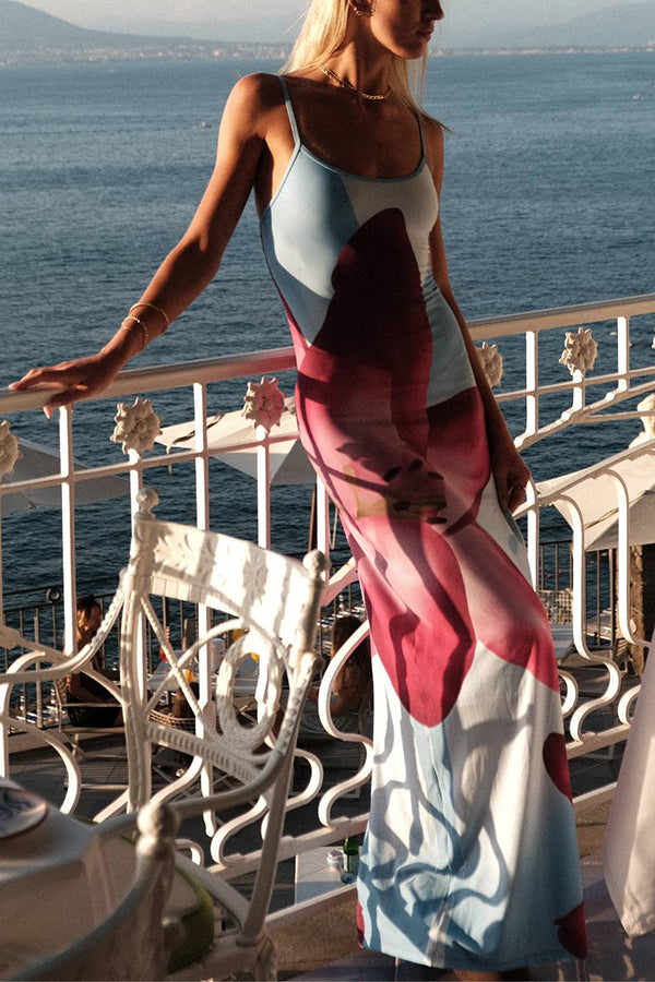Romantic Beginnings Lily Slip Stretch Vacation Maxi Dress