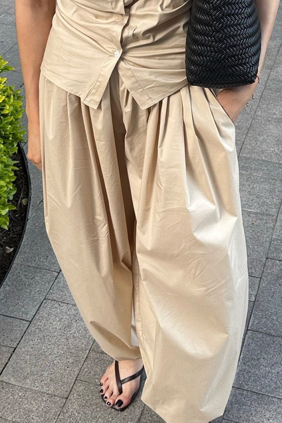 Street Cotton Lantern Loose Pants