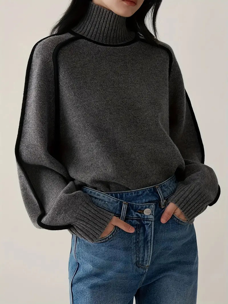 Half Turtleneck Knitted Sweater