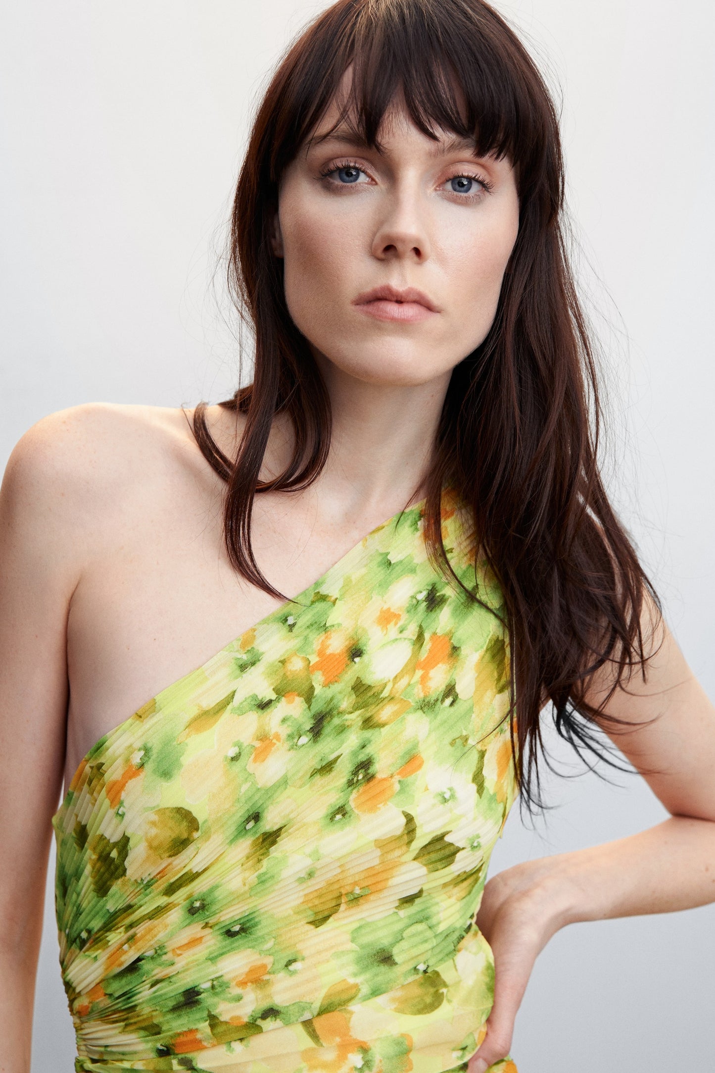 Riva Printed One Shoulder Maxi Dress