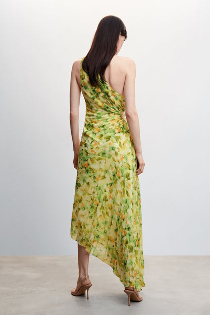 Riva Printed One Shoulder Maxi Dress