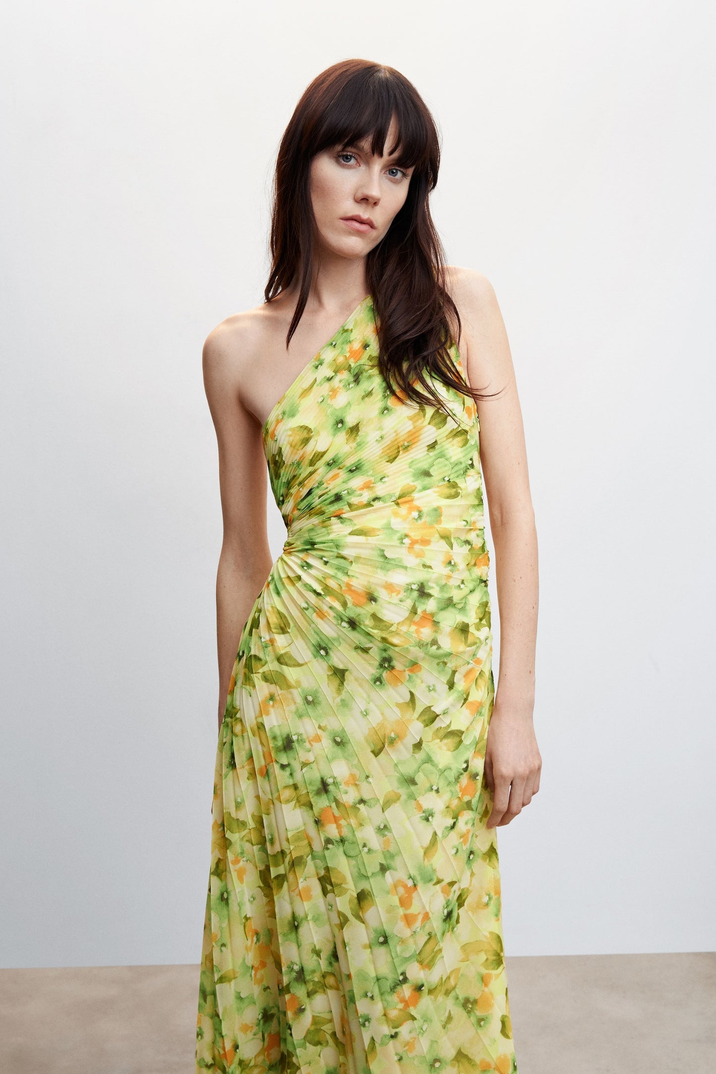Riva Printed One Shoulder Maxi Dress