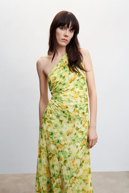 Riva Printed One Shoulder Maxi Dress