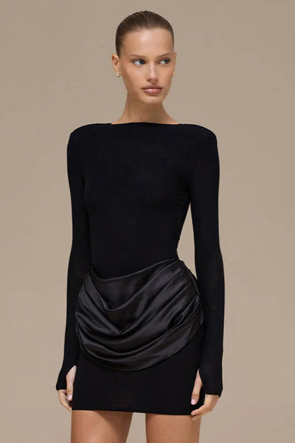 Color Ruched Bodycon Dress