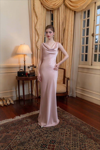 Satin Evening Maxi Dress