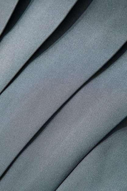 Color Y2k Buckle Layer Pleated Mini Skirt