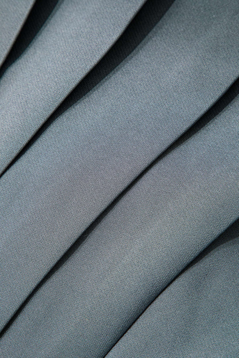 Color Y2k Buckle Layer Pleated Mini Skirt
