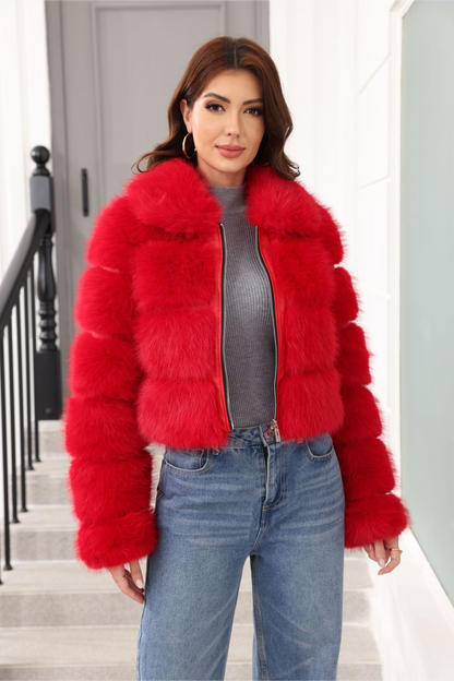 Short Faux Fur Classic Coat