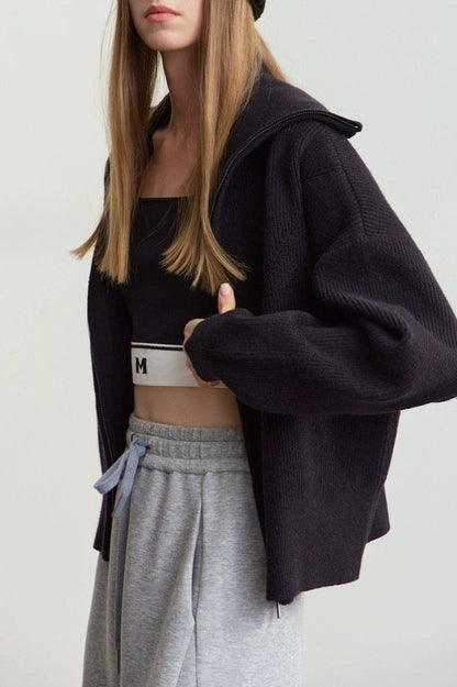 Slouchy High Neck Loose Sweater
