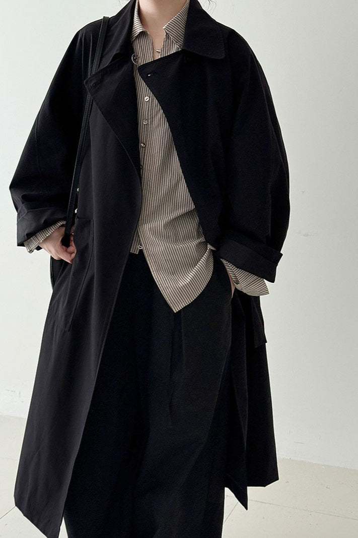 Luxi Loose Large-pocket Unique Overcoat