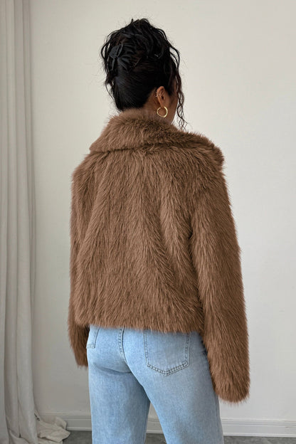 Plush Long Sleeve Maxi Coat