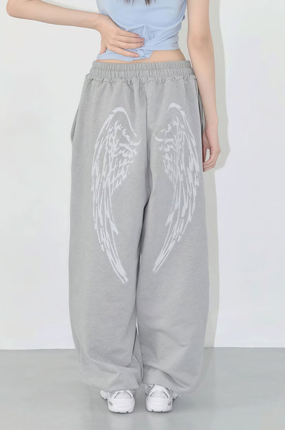 Hip Hop Graphic Baggy Straight Pants