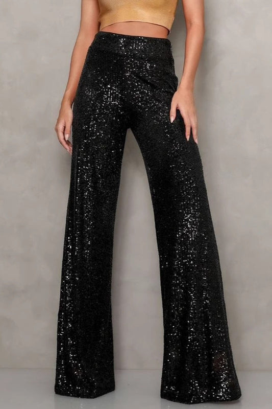High Waist Wide Leg Straight Leg Pants