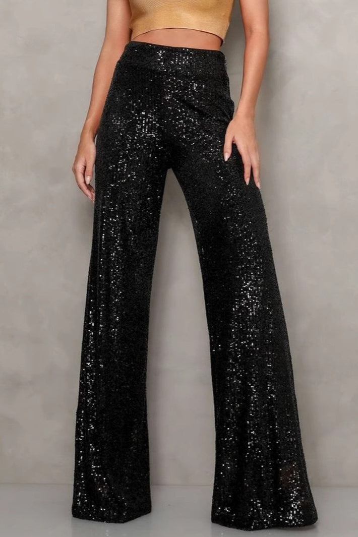 High Waist Wide Leg Straight Leg Pants