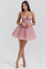 French Rose Tulle Mini Dress -