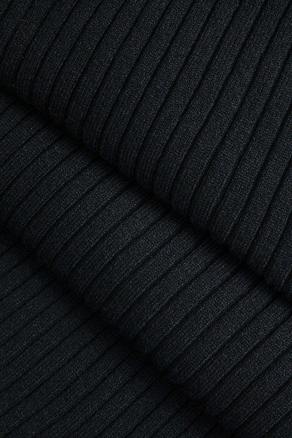 Sweater Color Block Ruffle Dress