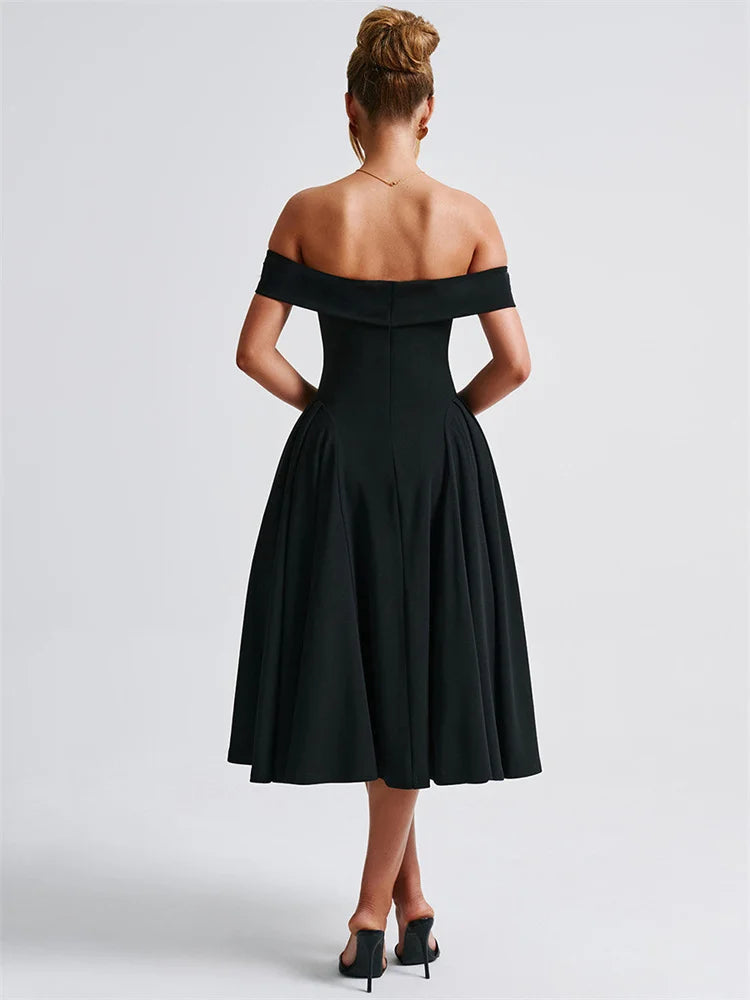 Black Maxi Dress Female High Waist Slim Zipper Patchwork Backless Dress ’s Party Dress New