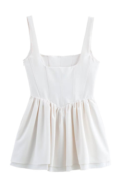 Velvet Square Neck Slim Fit Mini Dress