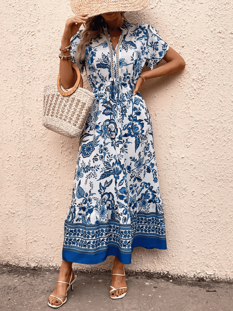 Picking Petals Short Sleeve Maxi Dress