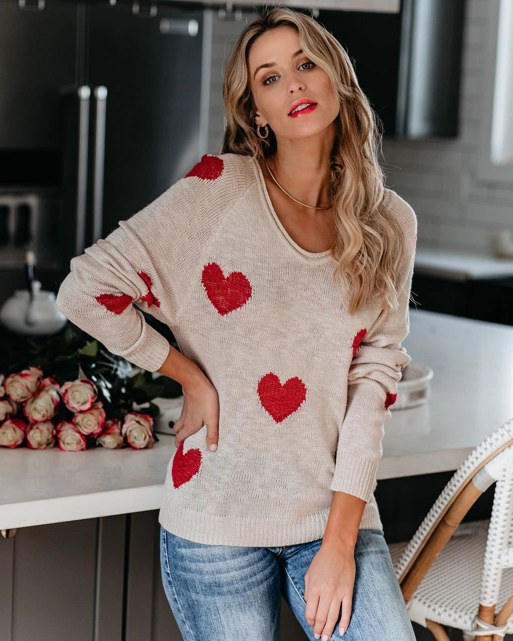 My Heart Oversized Knit Sweater