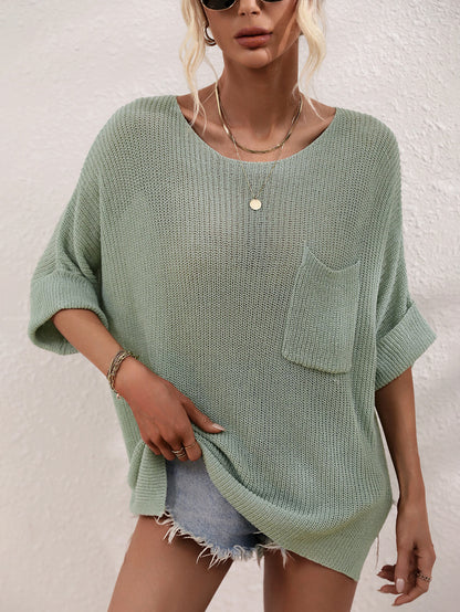 Demetra Ribbed Knit Sweater - Sage
