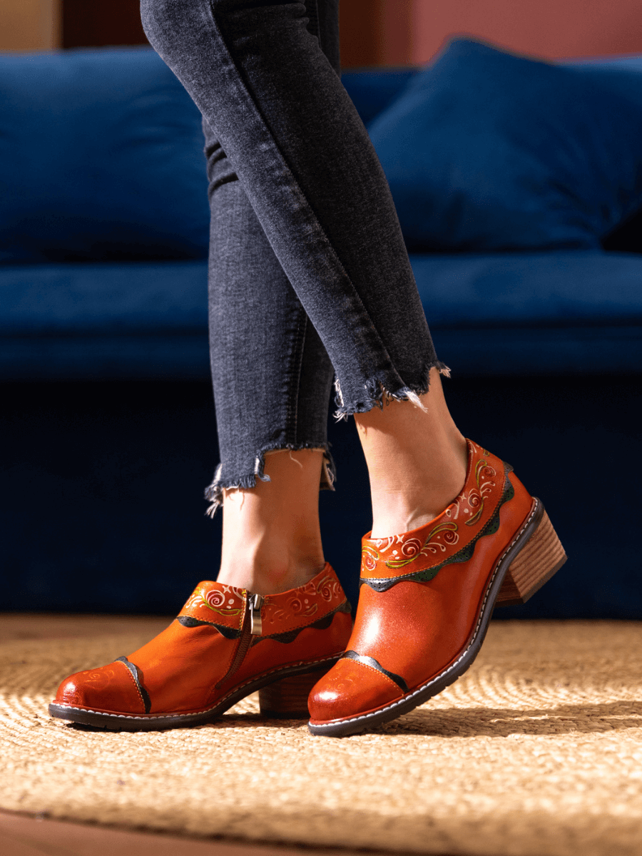 Soffia | Lumi Ankle Washed Leather Pump