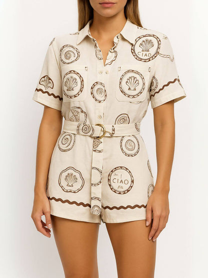 Shell Ciao Front Shirt Romper