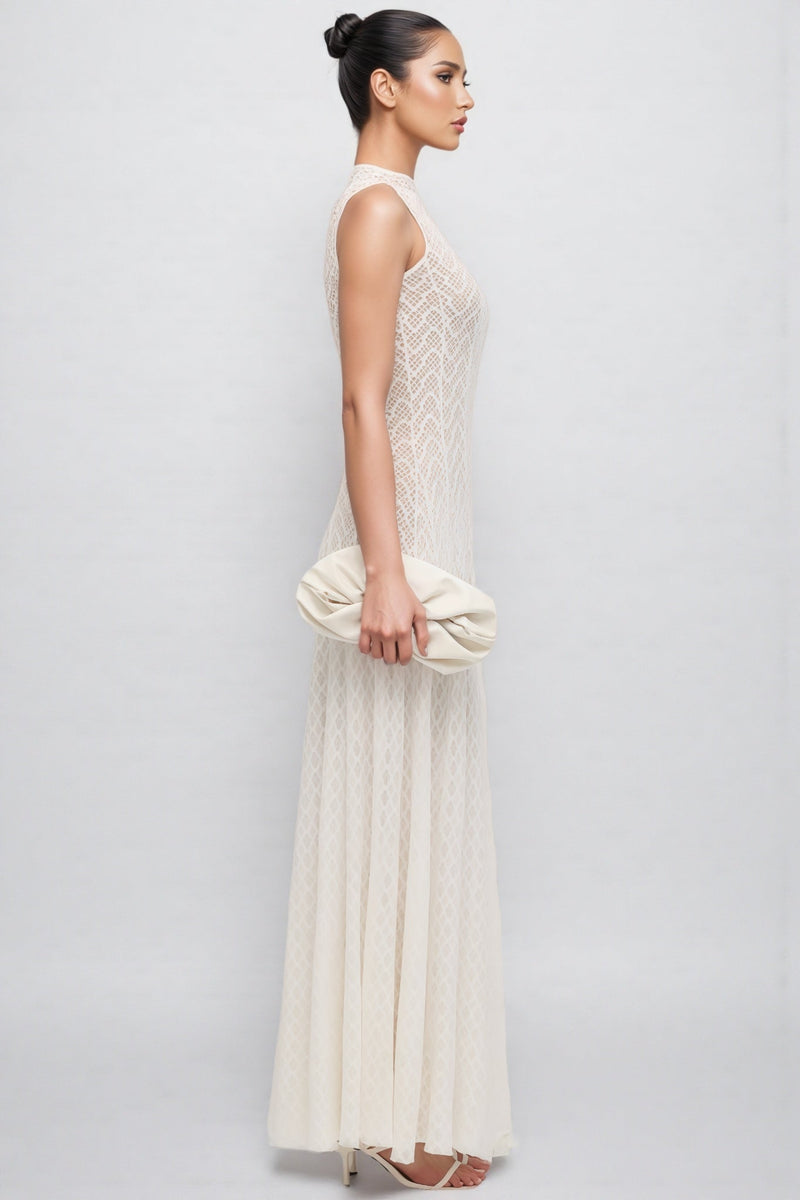 Lucas Pointelle Sleeveless Maxi Dress
