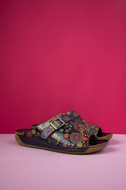 Soffia | Elsinore Printed Leather Sandal