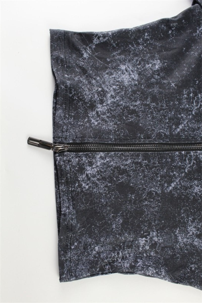 Zip Front Crop Top Flared Pants Set